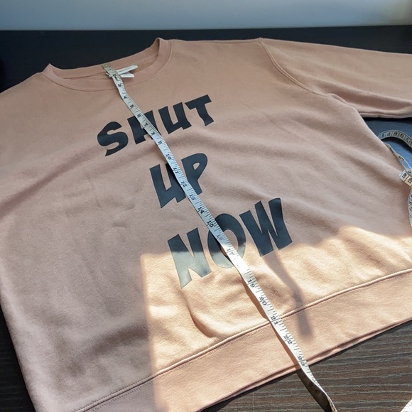 Monki Salmon Pink Graphic Slogan Crewneck Sweater - Picture 10 of 16